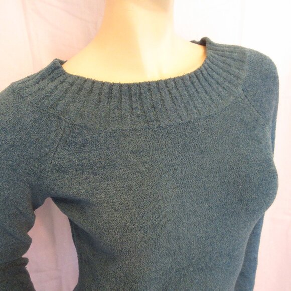 Vintage Y2K Wet Seal Teal Knit Sweater Top M Preppy Academia Retro Chic Corpcore - Picture 3 of 15